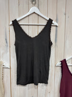 Load image into Gallery viewer, Nadine Lace Trim Vest - 3 Colours - New Brand
