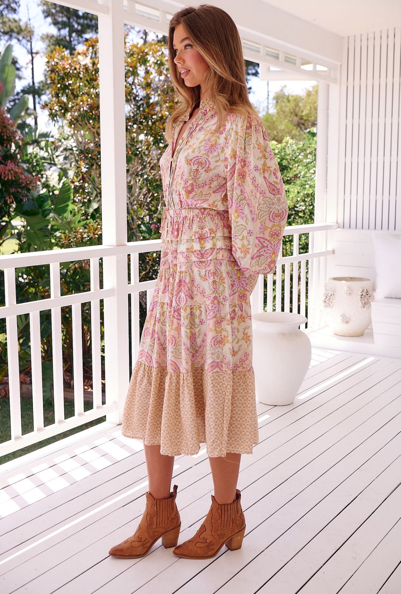 Lily Vine Serenade Midi Dress - Jaase