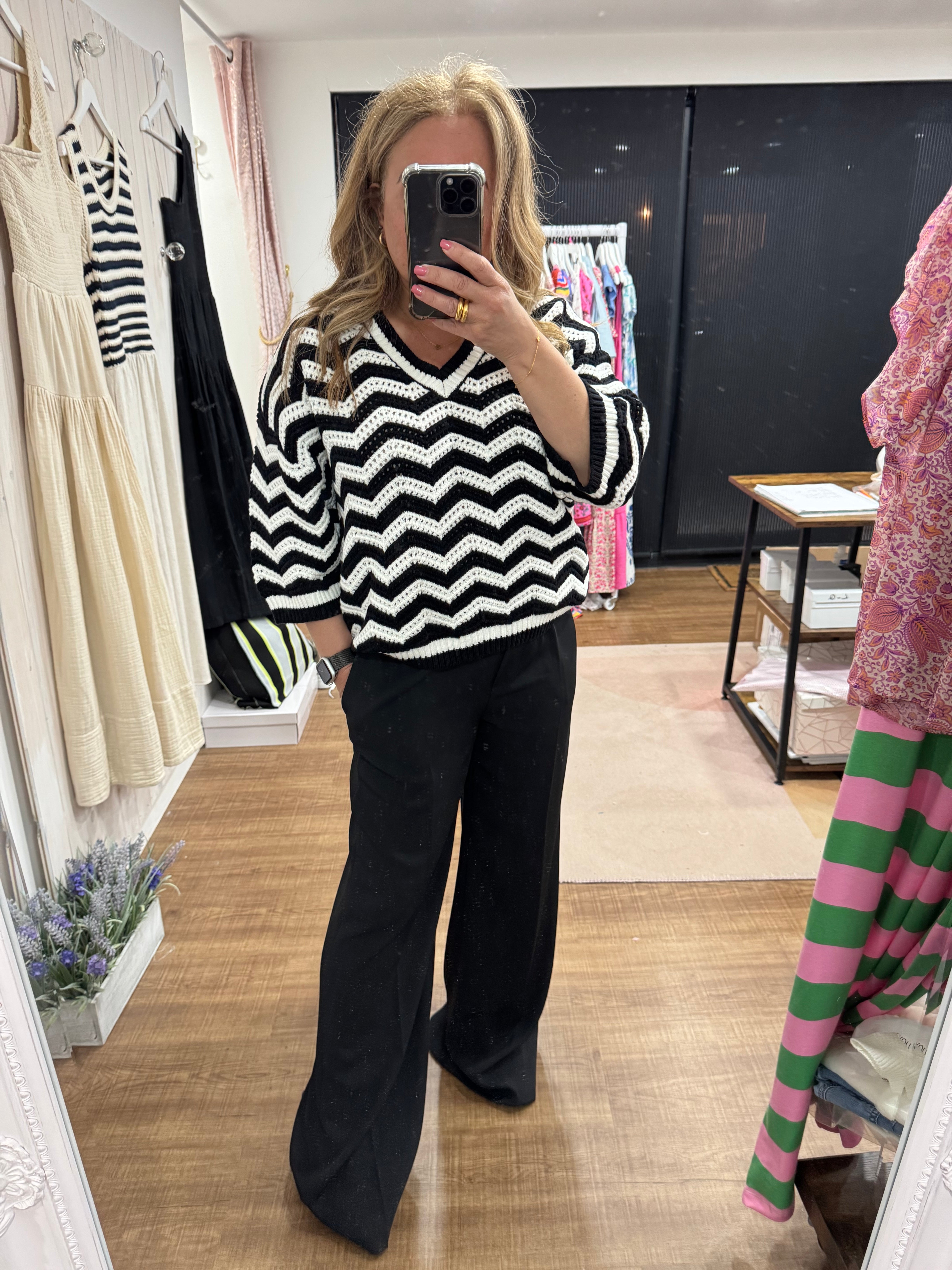 Kaliana Monochrome Jumper - New Season - Kaffe