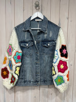 Load image into Gallery viewer, Crochella Denim Crochet Jacket - New Season

