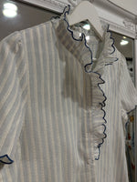 Load image into Gallery viewer, Stripe Scallop Blouse - New Season
