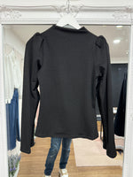 Load image into Gallery viewer, Karobin Puff Shoulder Jersey Top - New Season Kaffe
