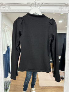 Karobin Puff Shoulder Jersey Top - New Season Kaffe