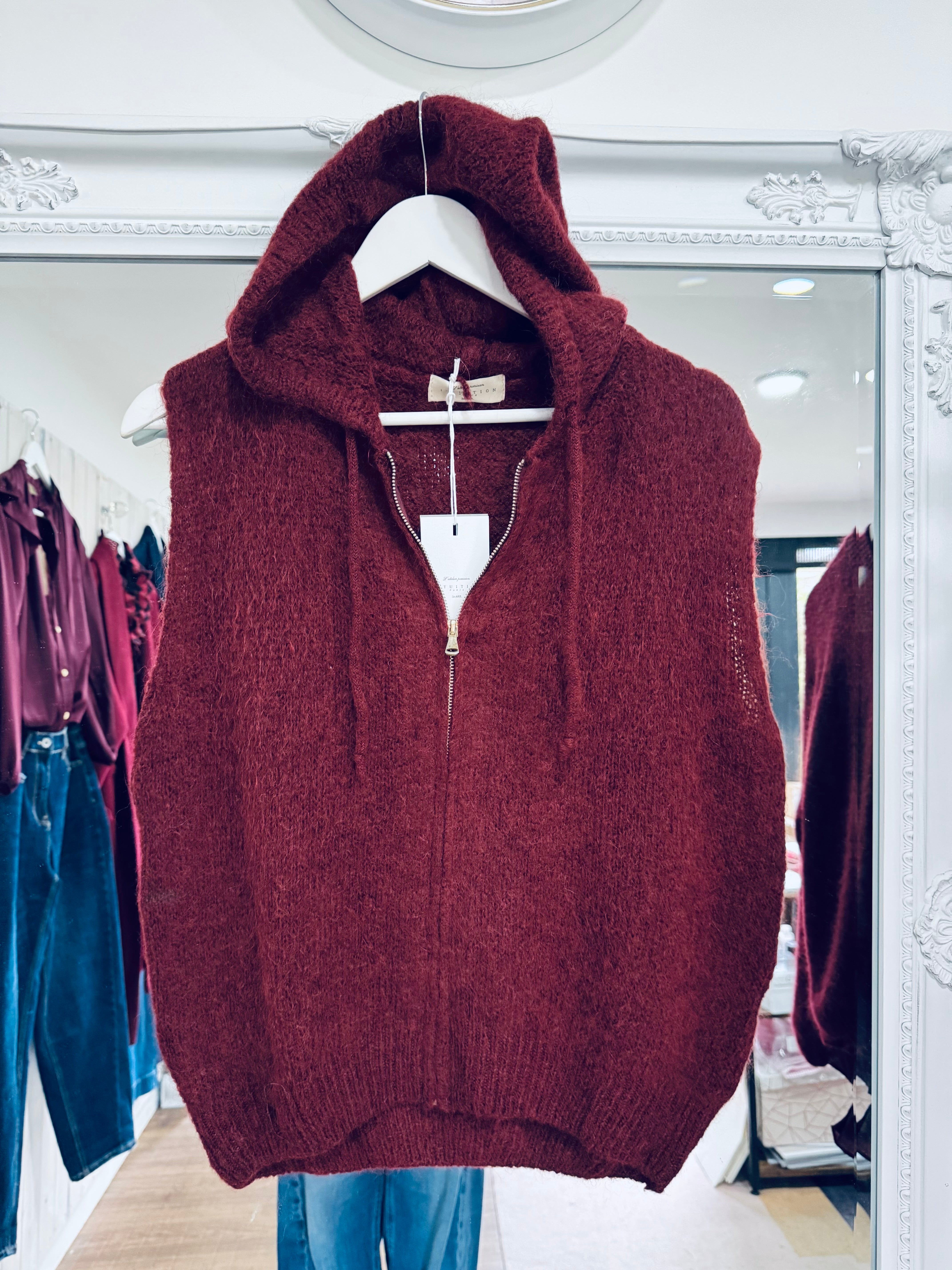 Lilah Sleeveless Knitted Hoodie - 3 Colours - L'Atelier Parisien