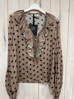 Load image into Gallery viewer, Polka Dot Wool Rich Blouse - New Season
