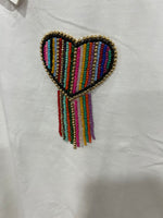 Load image into Gallery viewer, Beaded Heart T - 4 Colours - New collection
