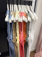 Load image into Gallery viewer, Frill Button Rib Vest - 7 Colours - New Season
