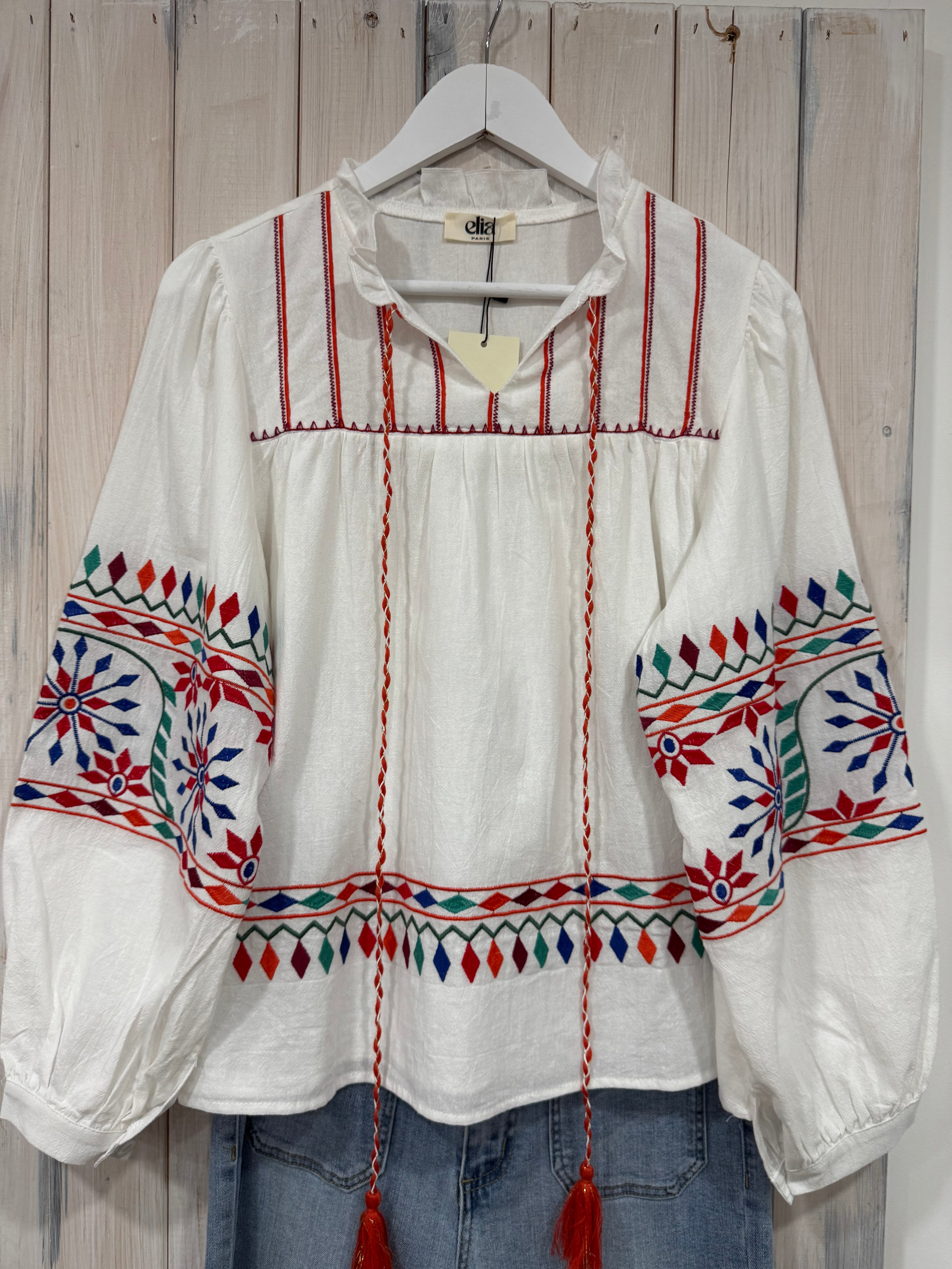 Summer Embroidered Blouse - New Brand Elia