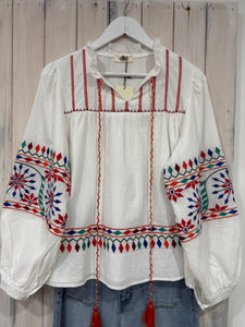 Summer Embroidered Blouse - New Brand Elia