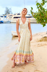 Load image into Gallery viewer, Maisha Print Carmen Maxi Dress - Jaase
