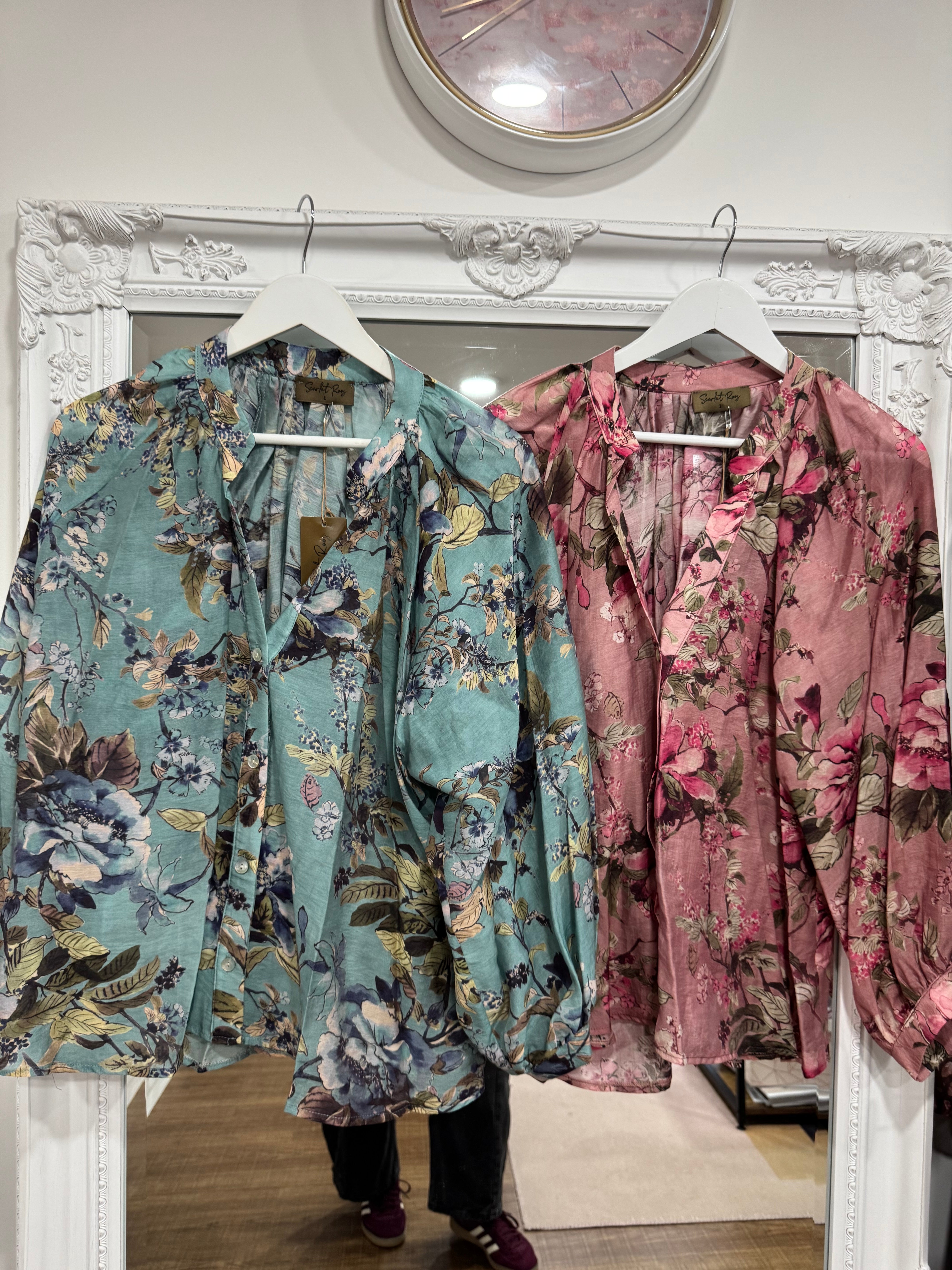 Pia Print Blouse - 2 Colours - Scarlet Roos - New Season