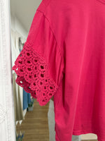 Load image into Gallery viewer, Crochet Cuff Tshirt - 5 Colours - New Season
