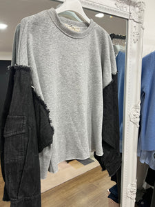 Brody Denim Sleeve Sweatshirt - New Colour- New Collection