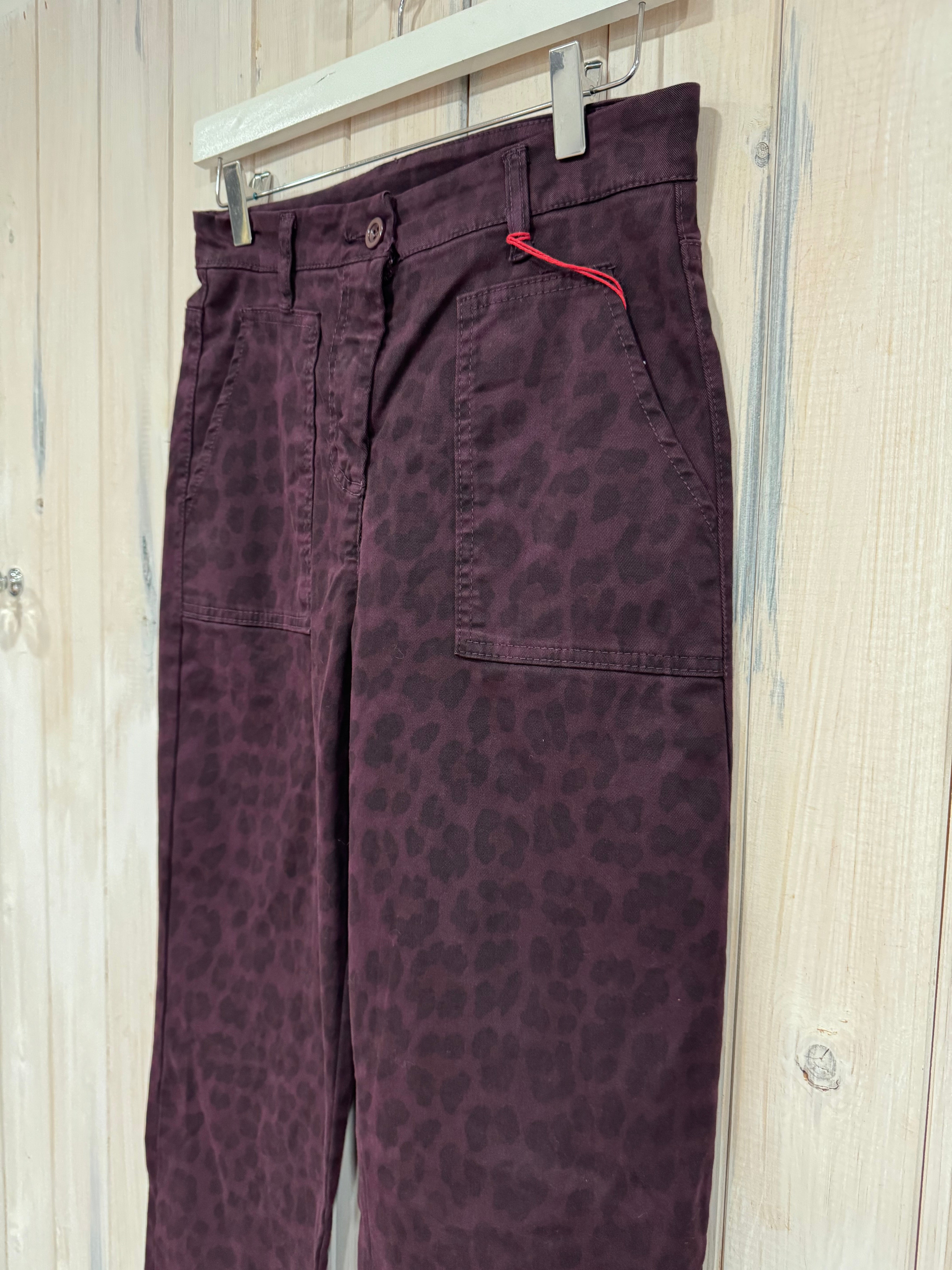 Leopard Print Cropped Jeans - New Season - Johanna