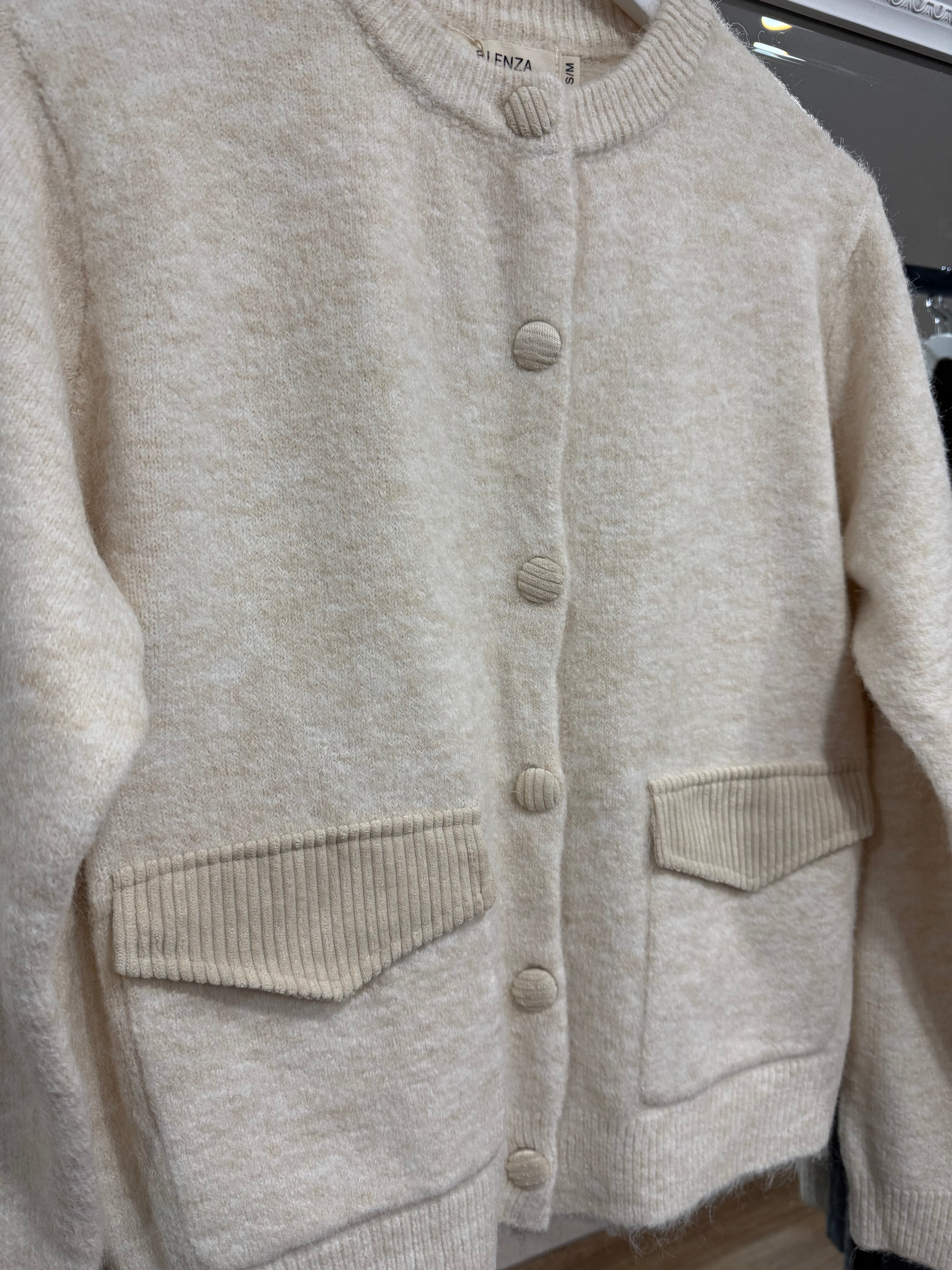 Cord Trim Cardigan - 2 Colours - New Season