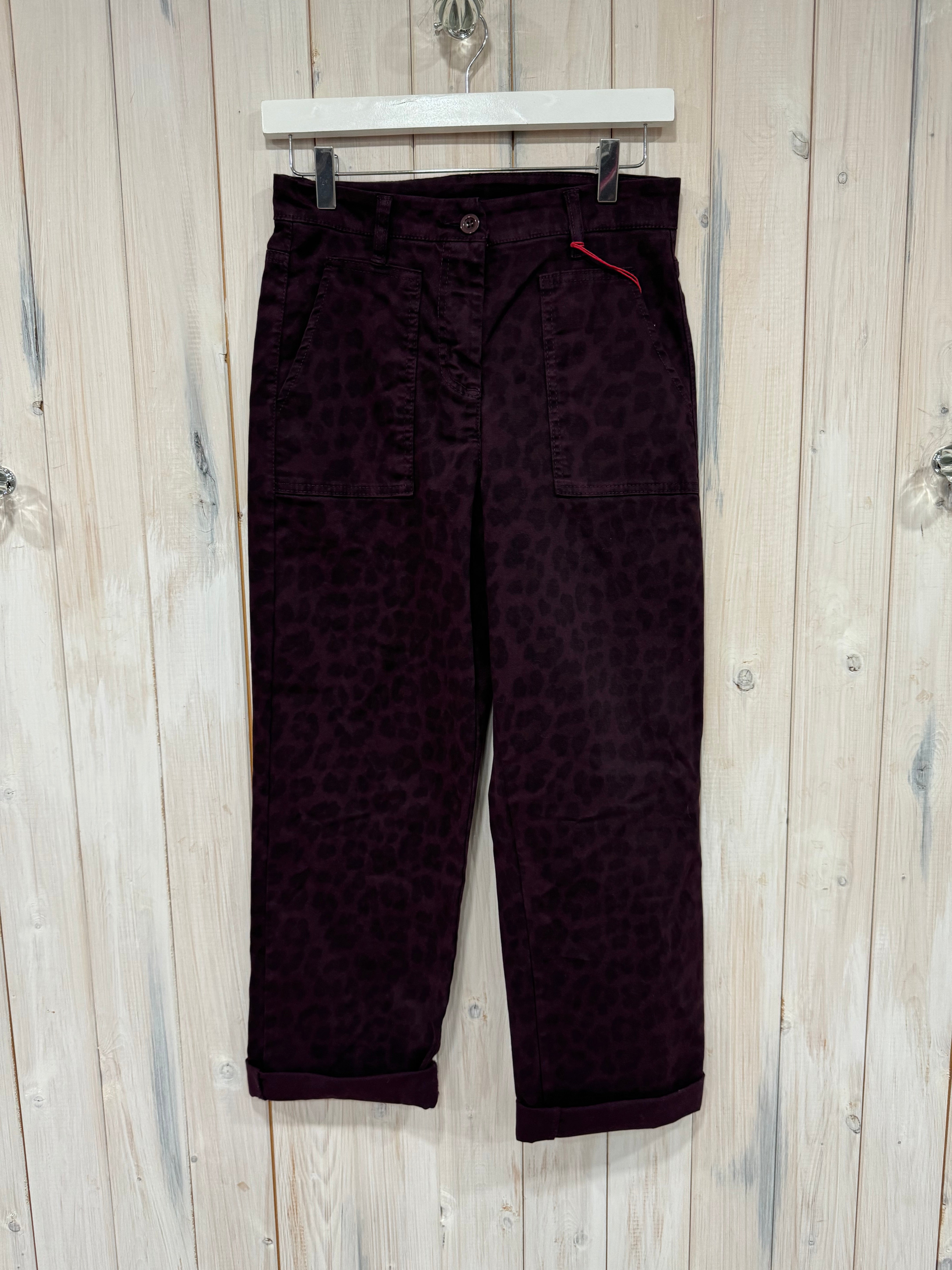 Leopard Print Cropped Jeans - New Season - Johanna