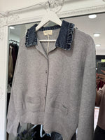 Load image into Gallery viewer, Melissa Denim Collared Cardigan - 2 Colours - New Season
