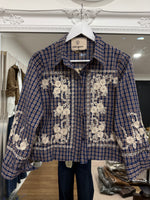 Load image into Gallery viewer, Check Embroidered Blouse - Studio Parisien - AW26
