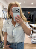 Load image into Gallery viewer, Stripe Scallop Blouse - New Season
