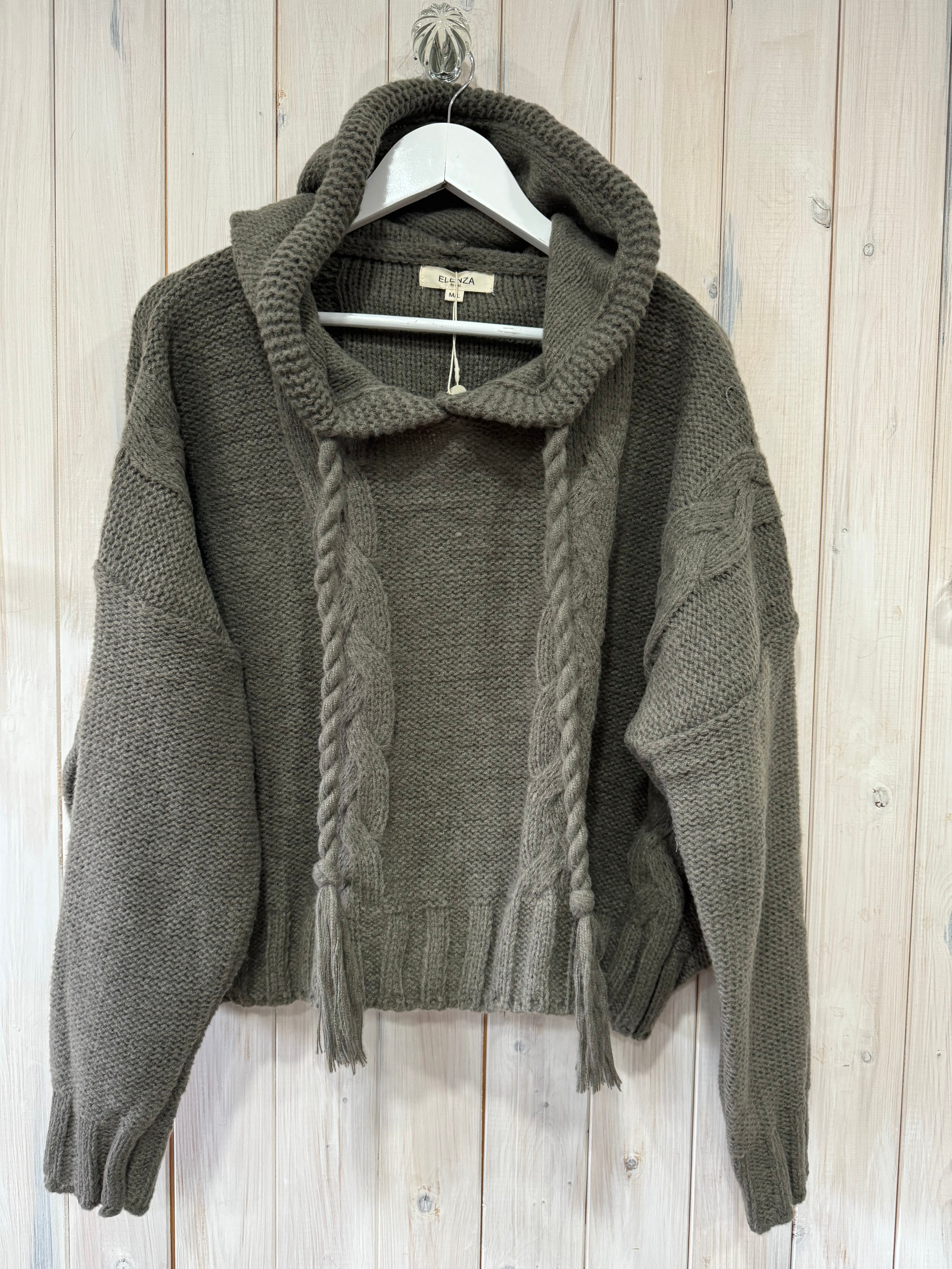Rope Knitted Hoodie - 2 Colours - New Season
