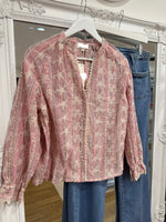 Load image into Gallery viewer, Stripe Broderie Blouse - New Season
