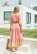 Load image into Gallery viewer, Pink Charm Print Tessa Maxi Dress - Jaase Australia - New Collection
