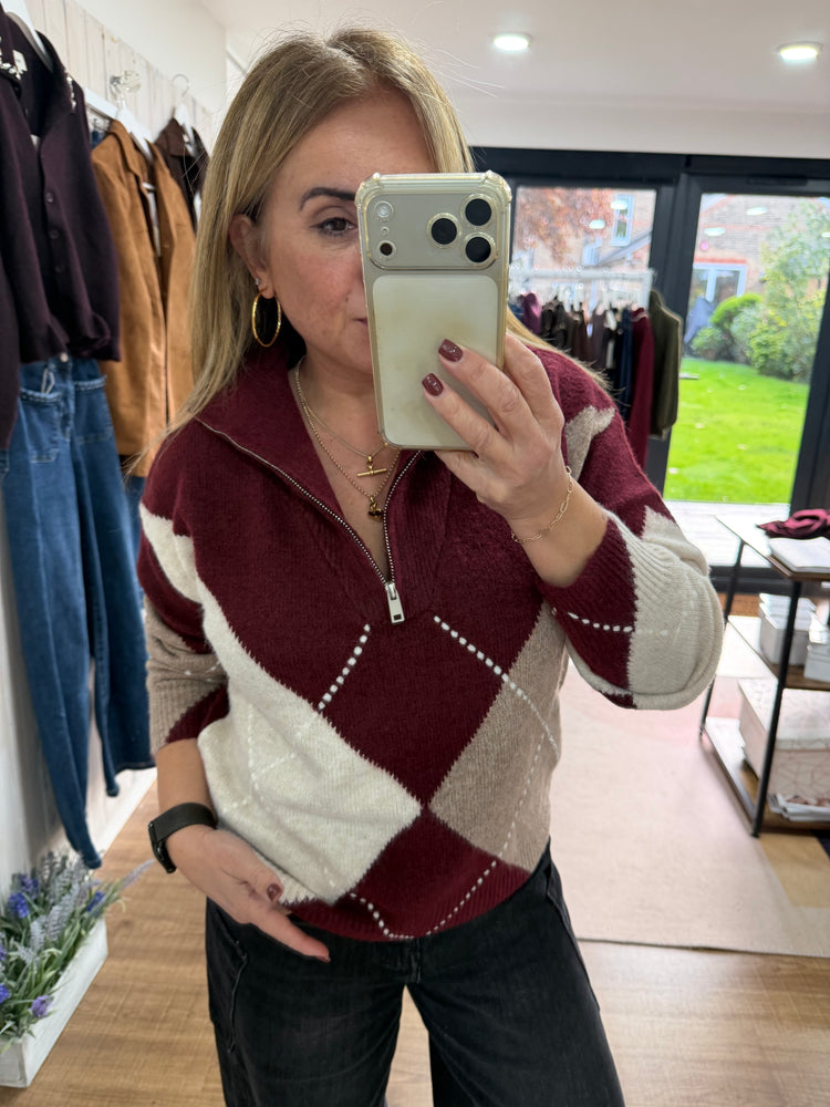 Argyle Quarter Zip - AW26
