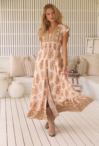 Palomas Print Romi Maxi Dress - High Summer - Jaase