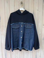 Load image into Gallery viewer, Brandy Denim Hoodie - 2 Colourss - New Collection
