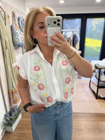 Load image into Gallery viewer, Cordial Collar Embroidered Blouse - Mamouchka - New Season
