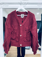 Load image into Gallery viewer, Berry and Navy Cozy Caridgan - Jaase - New Season
