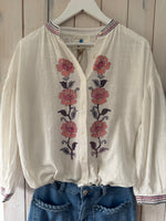 Load image into Gallery viewer, Zoey Cross Stitch Blouse - Studio Parisien
