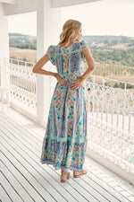 Load image into Gallery viewer, Carlilse Print Carmen Maxi Dress - Jaase
