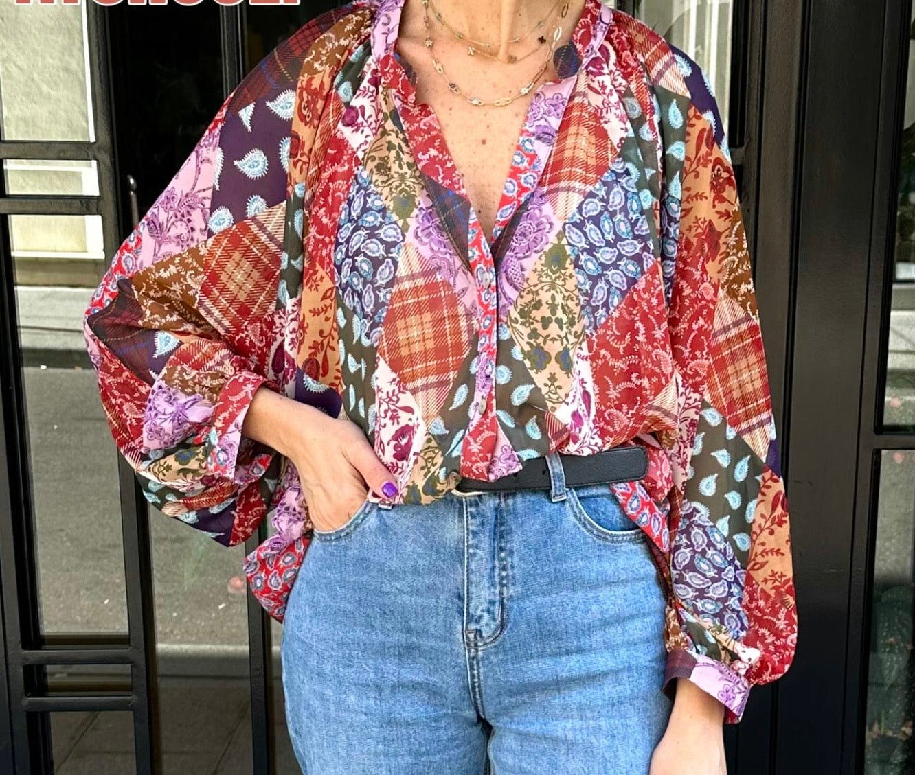 Patch Blouse - Scarlet Roos - New Season