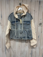 Load image into Gallery viewer, Candy Knitted Denim Hoodie - New Season - Elan
