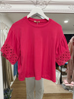 Load image into Gallery viewer, Crochet Cuff Tshirt - 5 Colours - New Season
