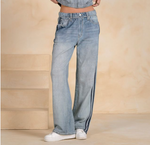 Load image into Gallery viewer, Bona Faux Wide Leg Jeans - 2 Colours - Elan AW26
