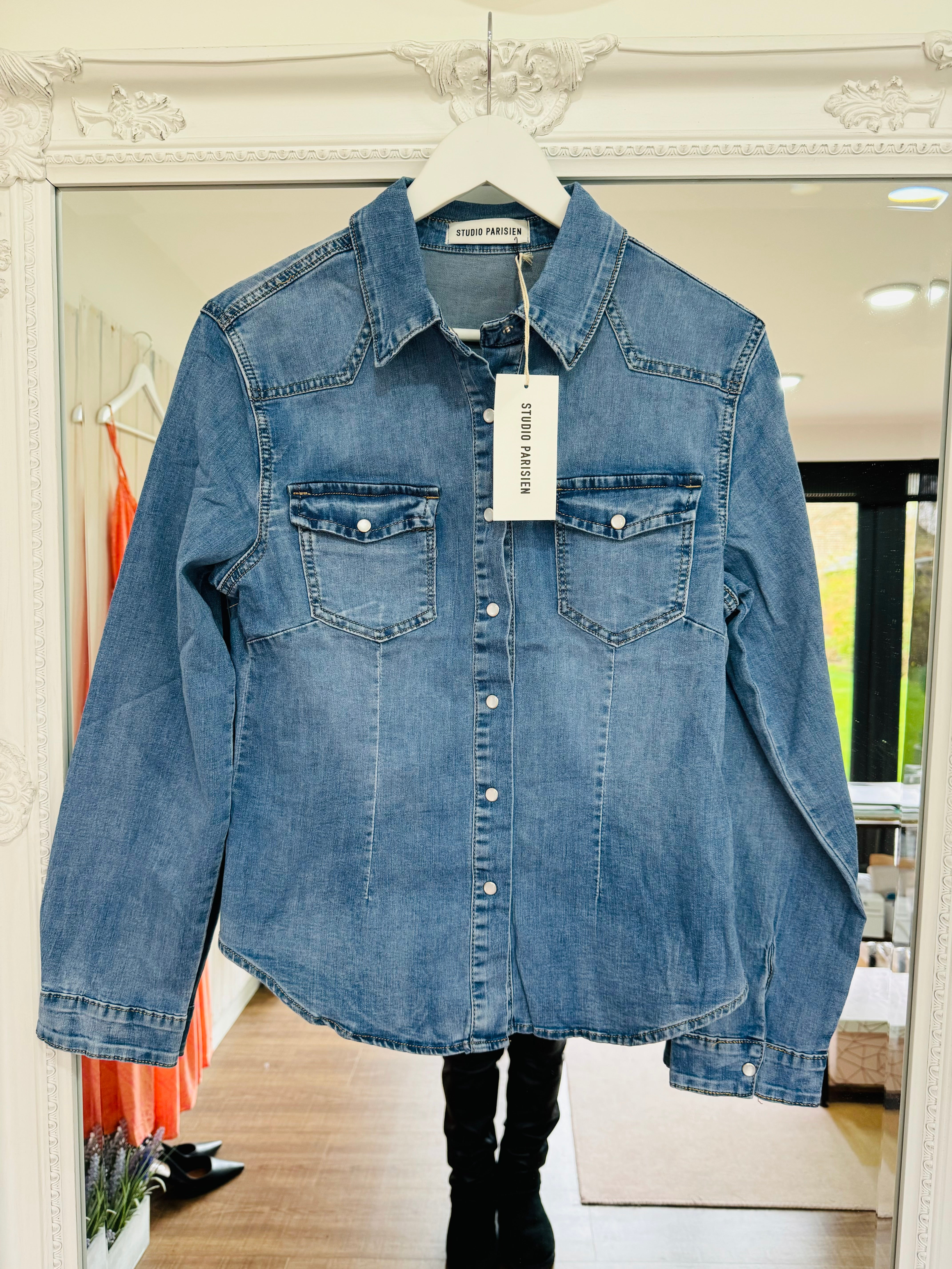 Rangler Stretch Denim Shirt - Studio Parisien - New Collection