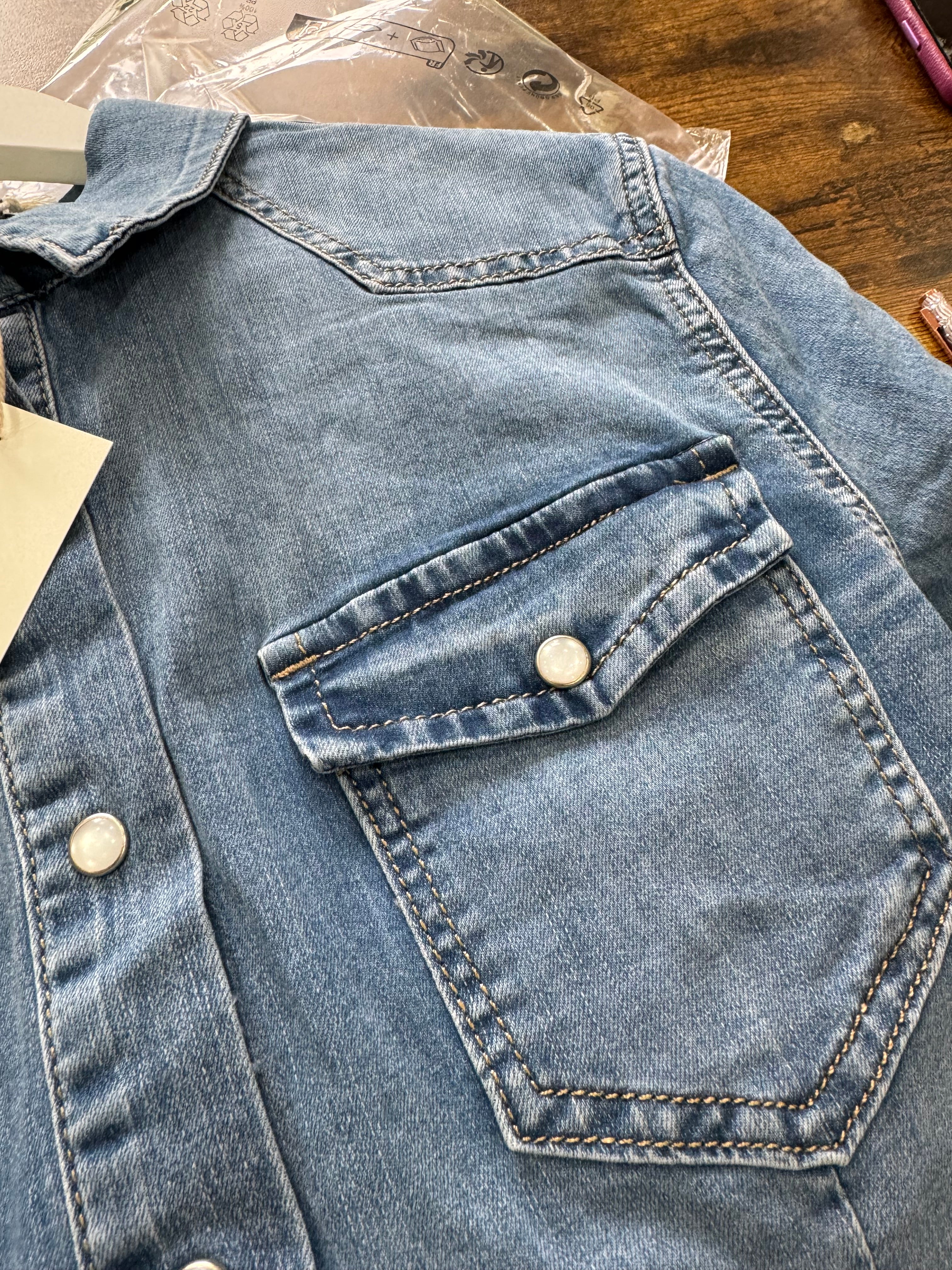 Rangler Stretch Denim Shirt - Studio Parisien - New Collection