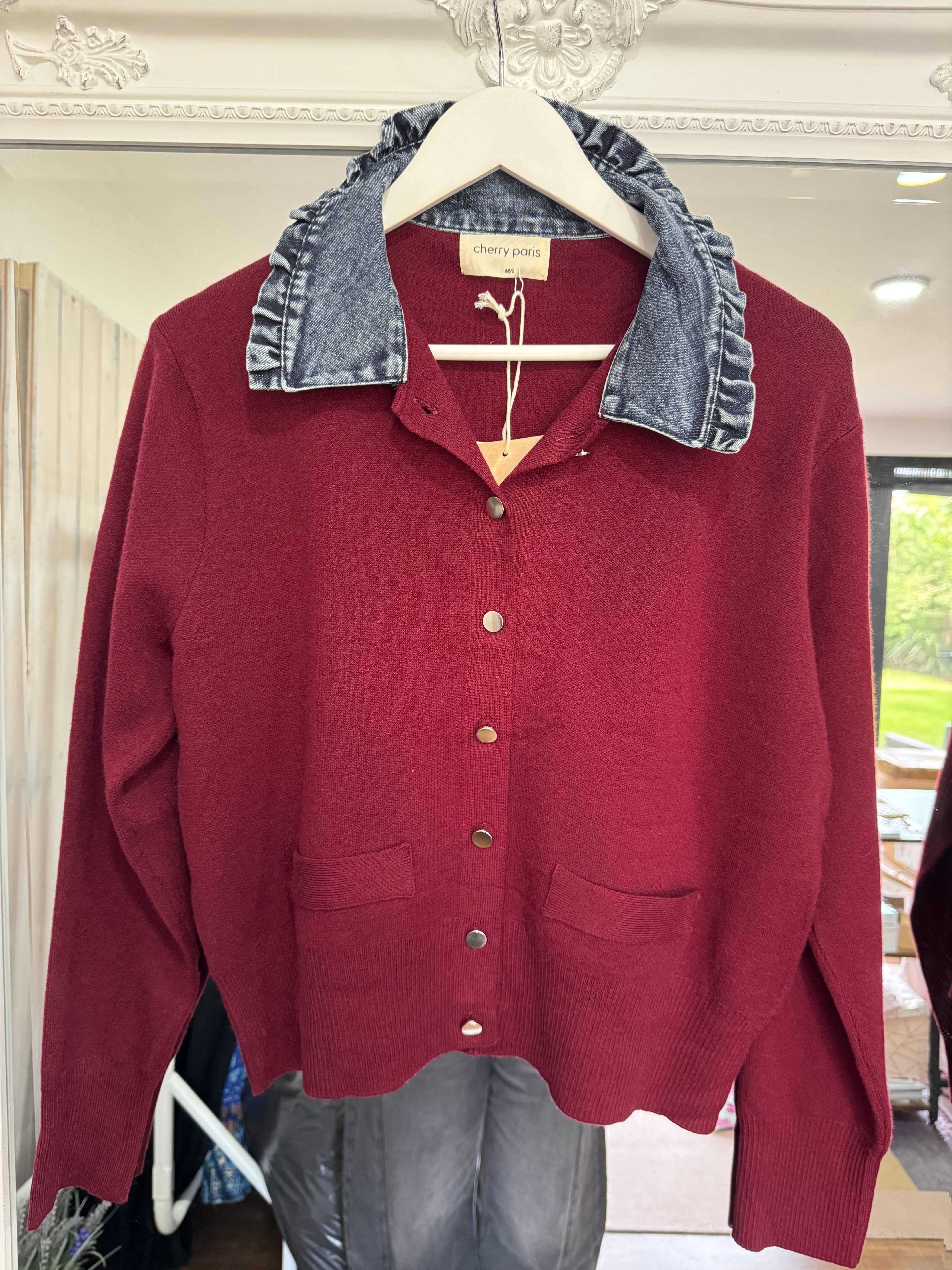 Melissa Denim Collared Cardigan - 2 Colours - New Season