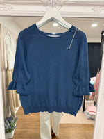 Load image into Gallery viewer, Ruffle Cuff Summer Knit - 4 Colours - New Season
