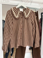 Load image into Gallery viewer, Ric Rac Brown Collar Blouse - New Season - AW26
