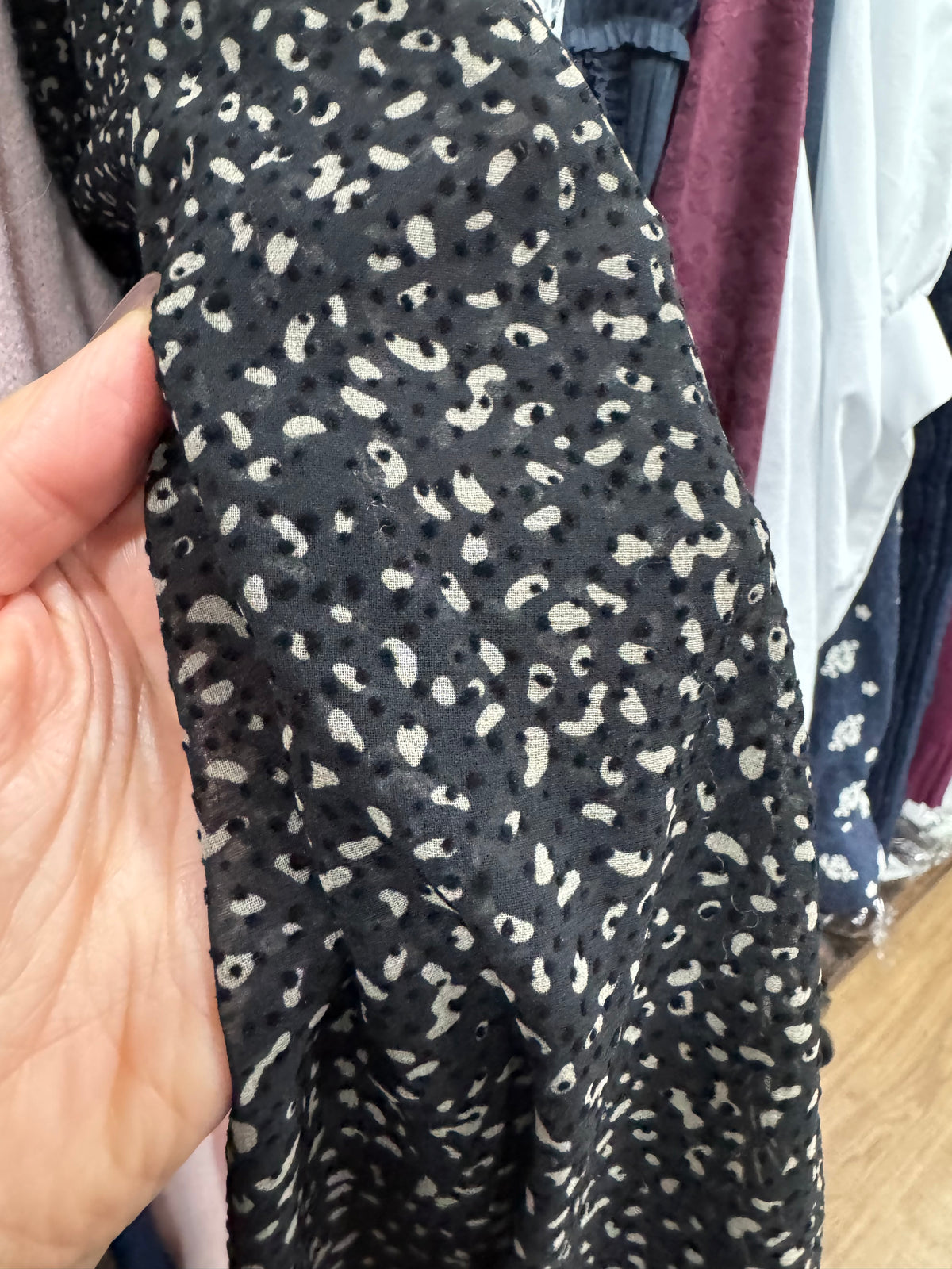 Lisa Ruffle Velvet Print Blouse - Scarlet Roos