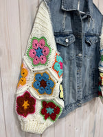 Load image into Gallery viewer, Crochella Denim Crochet Jacket - New Season
