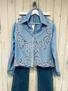Clare Lace Stripe Shirt - Sam & Lili New Collection