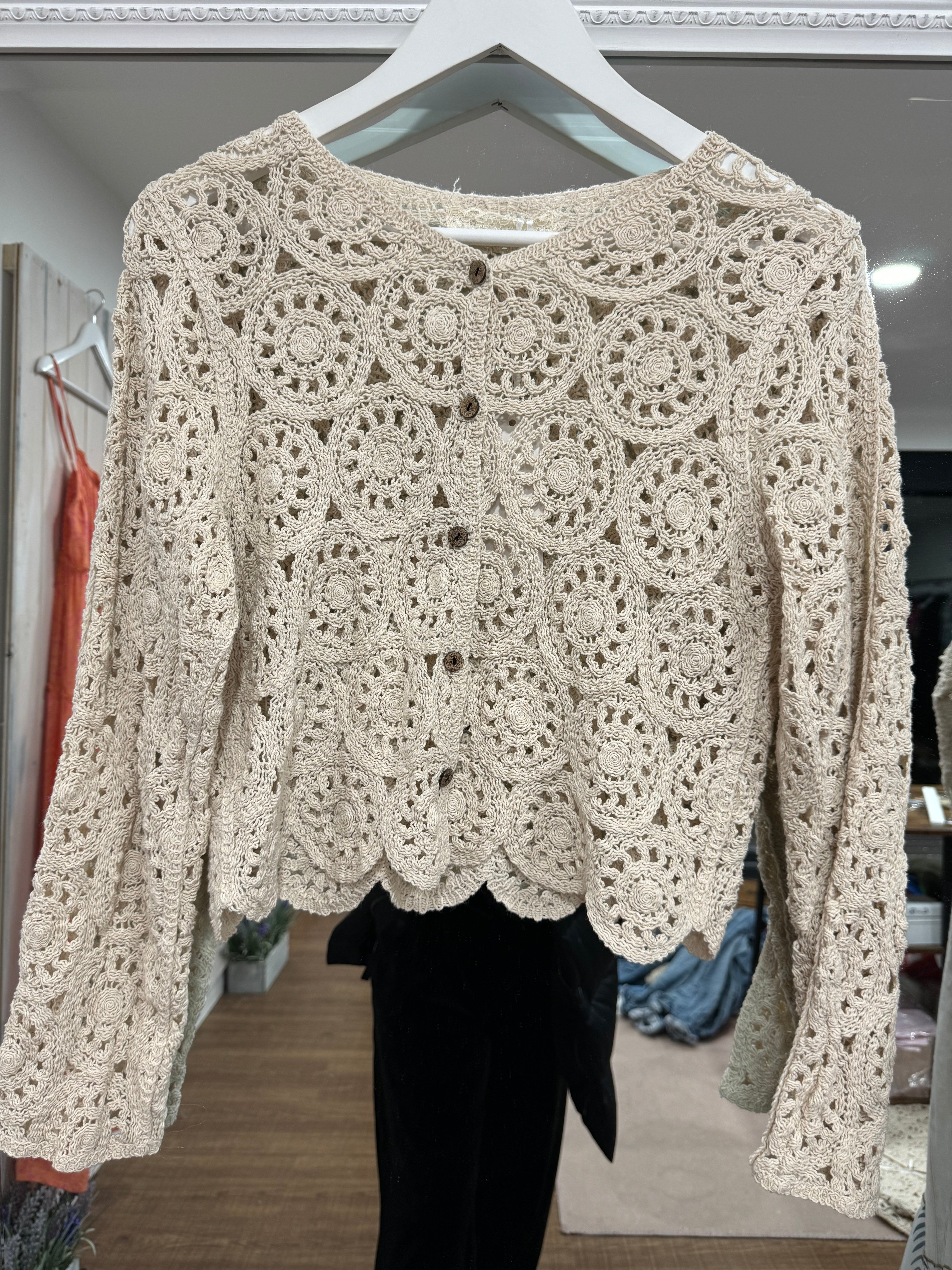 Claudine Crochet Style cardigan - New Season