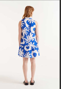 Blue Flower Mini Dress - New Season - Compania