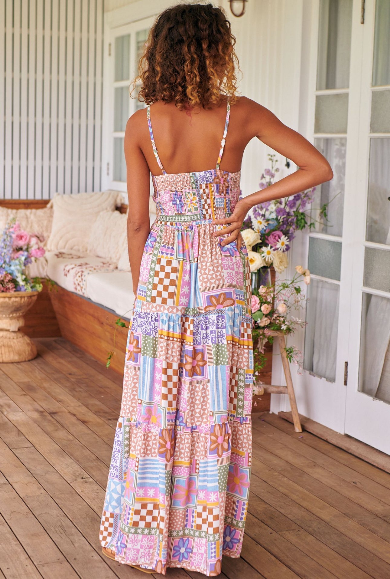 Sweet Illusions Print Bambi Maxi Dress - New Arrival - Jaase