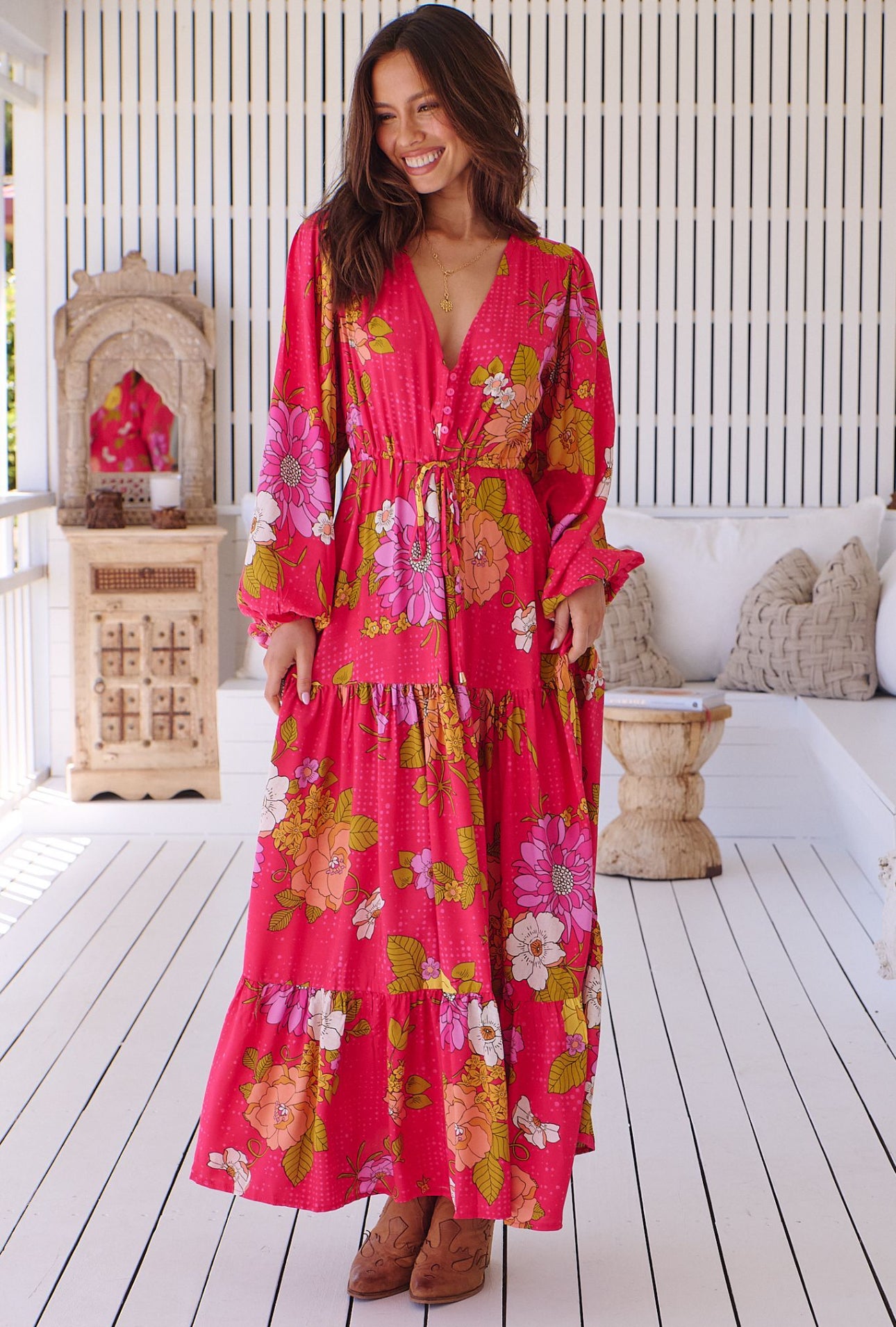 Timeless Print Teresa Maxi Dress - New Season - Jaase