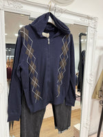 Load image into Gallery viewer, Argyle Cashmere Blend Hoodie - 2 Colours - AW26
